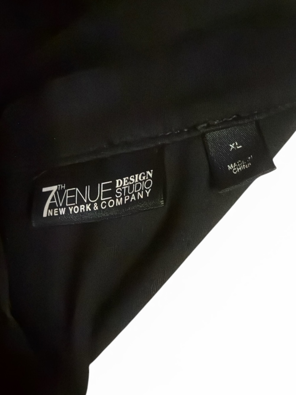 7th Avenue Design Studio NY & Company Black Cap Sleeve Tee with Boat Neck XL - Picture 7 of 8